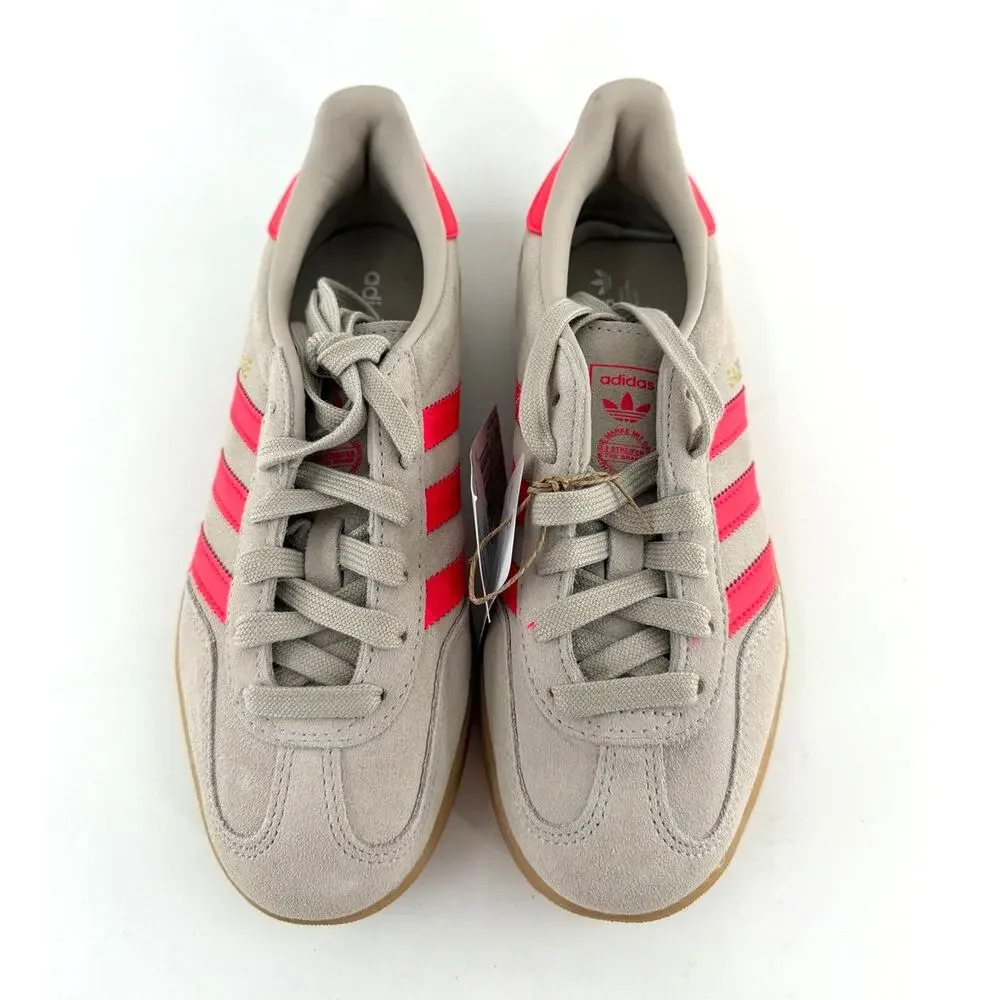 Adidas Men's Beige Lucid Red Cloud White Gazelle Indoor Sneakers Size 5